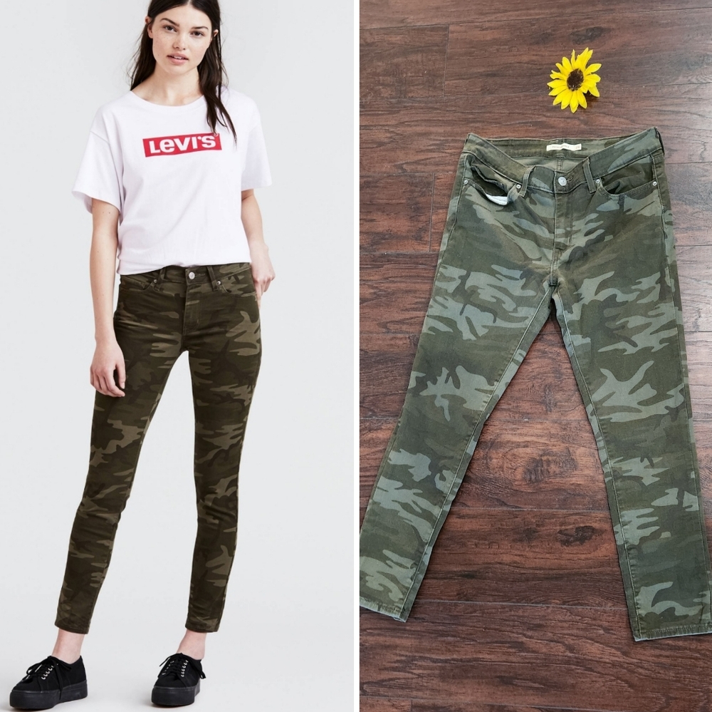 LEVI'S 711 Camo Print Skinny Ankle Women's Jeans 🪻 - Picture 2 of 10